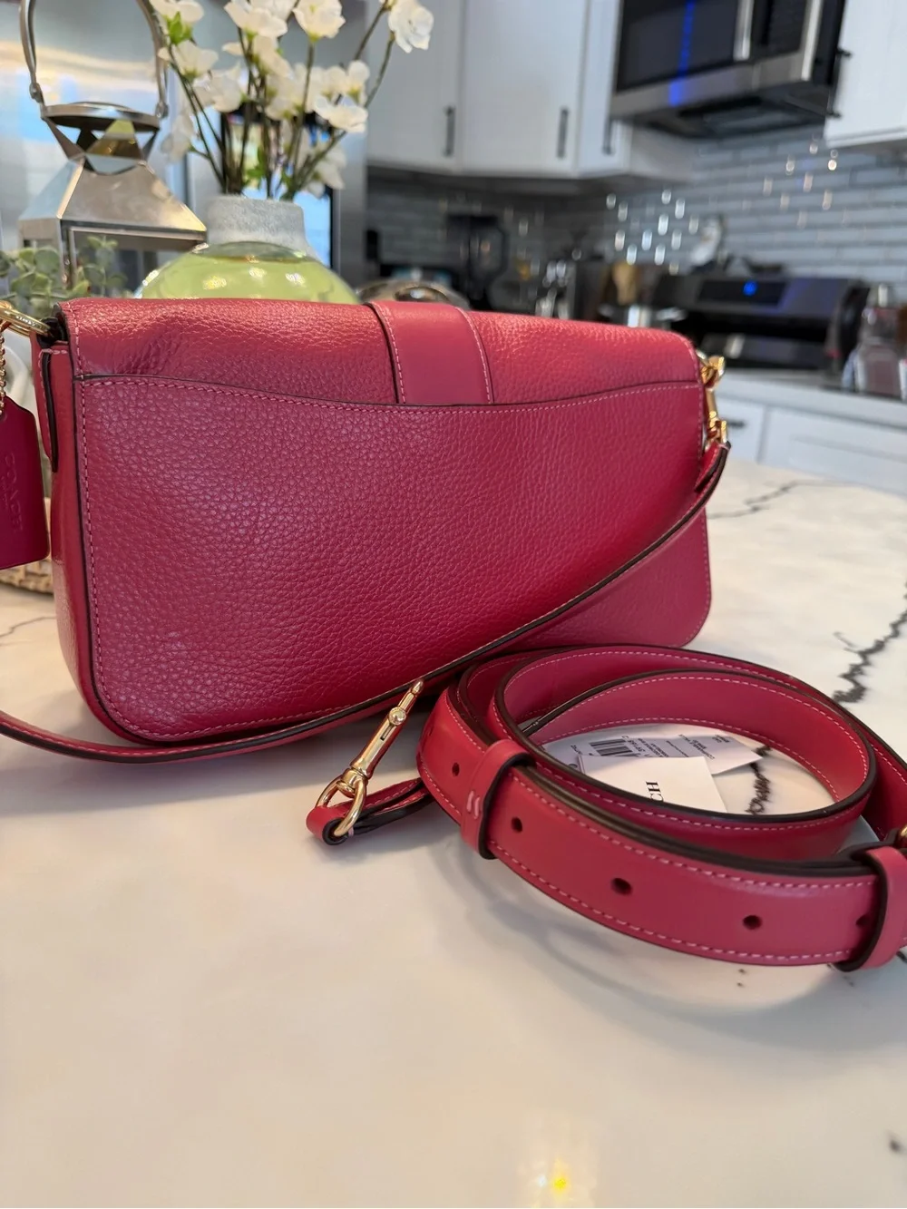 ❤️ Beautiful Red Coach Leather Bag ❤️